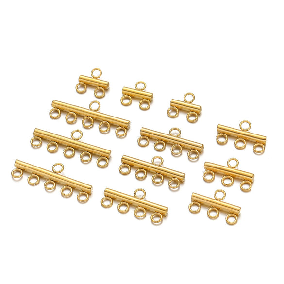 Stainless Steel Porous Ot Button Pendant Jewelry Accessories Connector Necklace