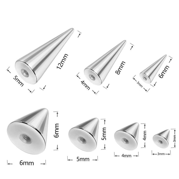 Stainless Steel Punk Accessories Electroplating Geometric Earrings Lip Nail Eyebrow Nail Umbilical Nail Replacement Ball Pointed