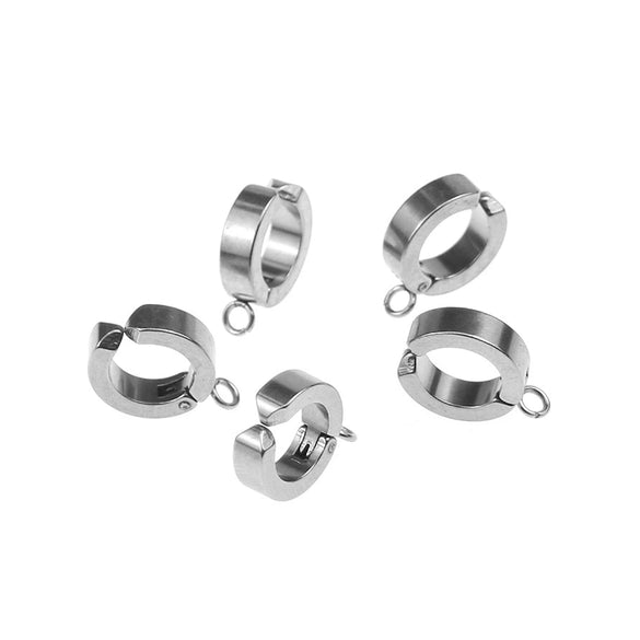 Stainless Steel Punk Ear Clip Welding Ring Electroplated Diy Jewelry Accessories