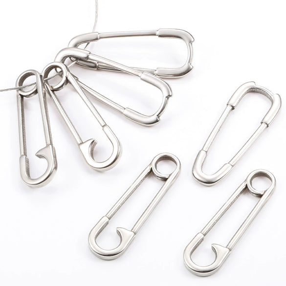 Stainless Steel Punk Pin Jewelry Necklace Bracelet Accessories Electroplated