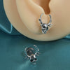 Stainless Steel Punk Skull Dripping Oil Earrings
