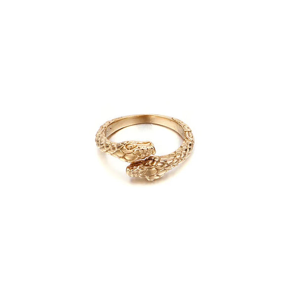 Stainless Steel 18K Gold Plated Punk Snake Rings