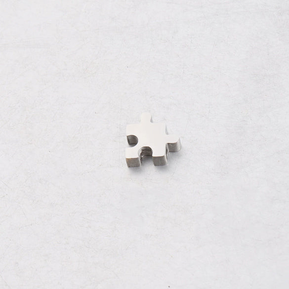 Stainless Steel Puzzle Small Hole Bead Mirror Polished Pendant Diy Jewelry Accessories
