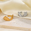 Stainless Steel Rabbit Ear Ring For Women Electroplated Hip Hop Style