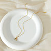 Stainless Steel Rainbow Plated Necklace With Mixed Gemstone Setting Cloud Pendant And O Word Chain