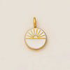 Stainless Steel Rainbow Zircon Love Pendant Necklace With Electroplating
