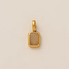 Stainless Steel Rainbow Zircon Love Pendant Necklace With Electroplating