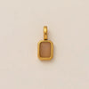 Stainless Steel Rainbow Zircon Love Pendant Necklace With Electroplating