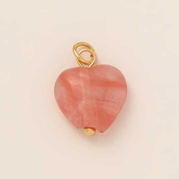 Stainless Steel Rainbow Zircon Love Pendant Necklace With Electroplating