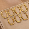 Stainless Steel Rectangular Ear Buckle With Starry Batch Pattern Polished And Electroplated For Jewelry Making Accessories