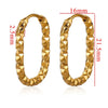 Stainless Steel Rectangular Ear Buckle With Starry Batch Pattern Polished And Electroplated For Jewelry Making Accessories
