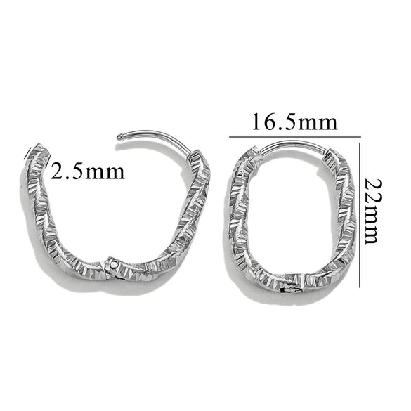 Stainless Steel Rectangular Ear Buckle With Starry Batch Pattern Polished And Electroplated For Jewelry Making Accessories
