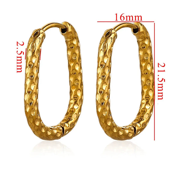 Stainless Steel Rectangular Ear Buckle With Starry Batch Pattern Polished And Electroplated For Jewelry Making Accessories