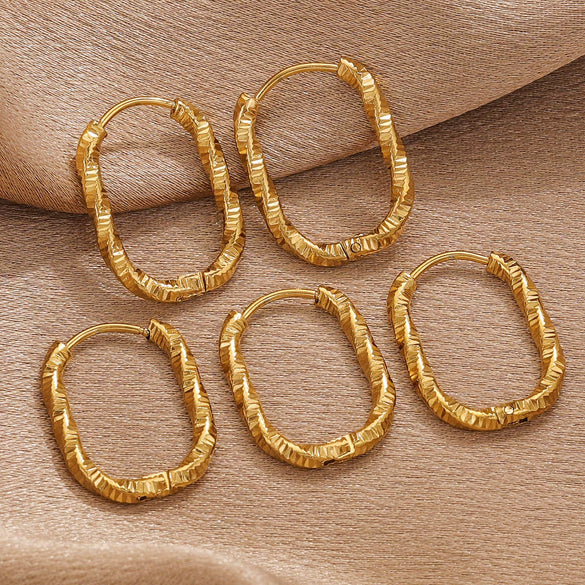 Stainless Steel Rectangular Ear Buckle With Starry Batch Pattern Polished And Electroplated For Jewelry Making Accessories