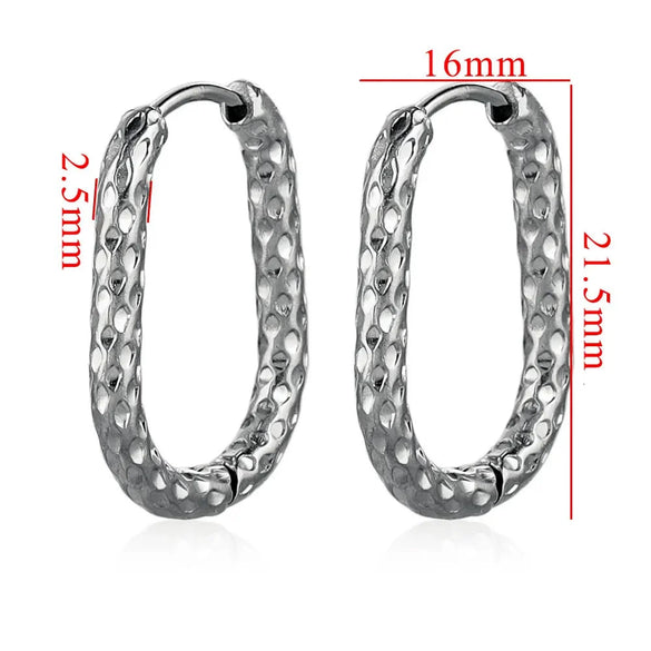 Stainless Steel Rectangular Ear Buckle With Starry Batch Pattern Polished And Electroplated For Jewelry Making Accessories
