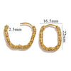 Stainless Steel Rectangular Ear Buckle With Starry Batch Pattern Polished And Electroplated For Jewelry Making Accessories