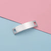Stainless Steel Rectangular Jewelry Accessories Bend Double Hole Bracelet Connector Pendant With Electroplating