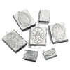 Stainless Steel Rectangular Photo Box Pendant Vintage Envelope Pendant Electroplated Jewelry Accessories