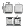 Stainless Steel Rectangular Photo Box Pendant Vintage Envelope Pendant Electroplated Jewelry Accessories