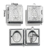 Stainless Steel Rectangular Photo Box Pendant Vintage Envelope Pendant Electroplated Jewelry Accessories