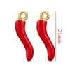 Stainless Steel Red Pepper Oildripping Pendant Earrings Jewelry Accessories