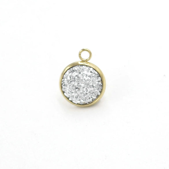 Stainless Steel Resin Baby's Breath Pendant Necklace Bracelet Jewelry Accessories Electroplated