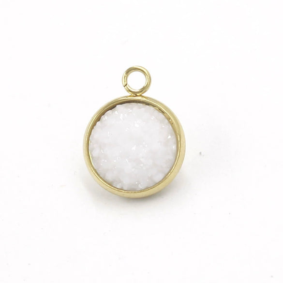 Stainless Steel Resin Baby's Breath Pendant Necklace Bracelet Jewelry Accessories Electroplated