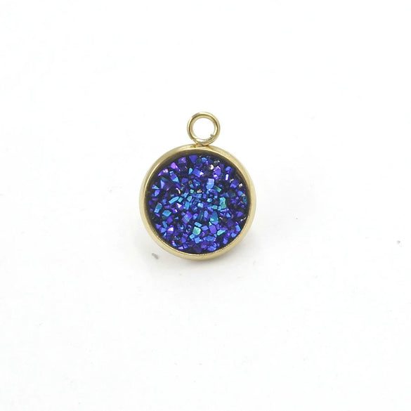 Stainless Steel Resin Baby's Breath Pendant Necklace Bracelet Jewelry Accessories Electroplated