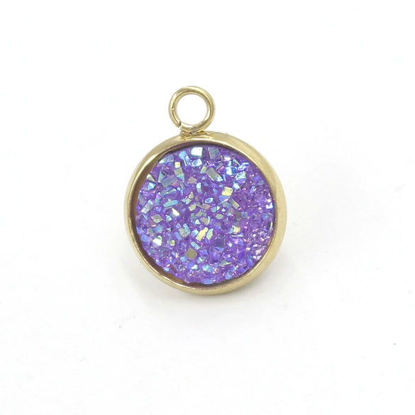 Stainless Steel Resin Baby's Breath Pendant Necklace Bracelet Jewelry Accessories Electroplated