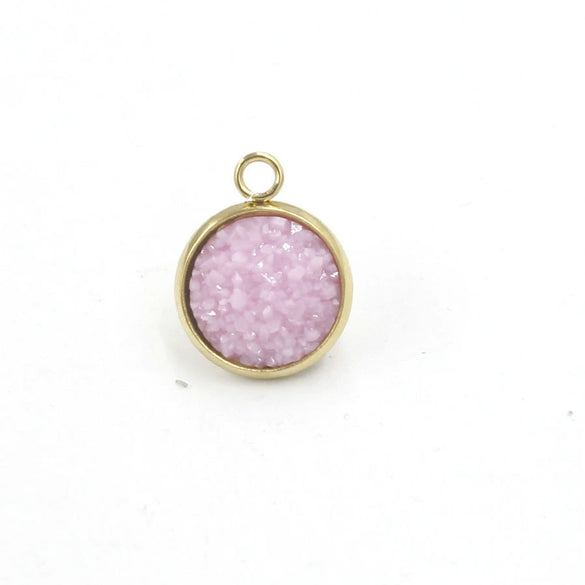 Stainless Steel Resin Baby's Breath Pendant Necklace Bracelet Jewelry Accessories Electroplated