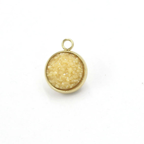 Stainless Steel Resin Baby's Breath Pendant Necklace Bracelet Jewelry Accessories Electroplated