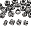Stainless Steel Retro Black Pattern Handwoven Rope Beaded Bracelet Jewelry With 18K Gold Vacuum Plating