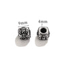 Stainless Steel Retro Black Pattern Handwoven Rope Beaded Bracelet Jewelry With 18K Gold Vacuum Plating