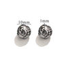 Stainless Steel Retro Black Pattern Handwoven Rope Beaded Bracelet Jewelry With 18K Gold Vacuum Plating