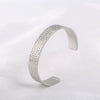 Stainless Steel Retro Casual Geometric Irregular Spot Cshaped Open Wide Face Polished Bracelet