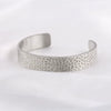 Stainless Steel Retro Casual Geometric Irregular Spot Cshaped Open Wide Face Polished Bracelet