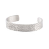 Stainless Steel Retro Casual Geometric Irregular Spot Cshaped Open Wide Face Polished Bracelet