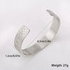 Stainless Steel Retro Casual Geometric Irregular Spot Cshaped Open Wide Face Polished Bracelet