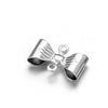 Stainless Steel Retro Double Hole Bow Jewelry Accessories Pendant For Diy Necklace And Bracelet Making With Electroplating