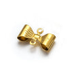 Stainless Steel Retro Double Hole Bow Jewelry Accessories Pendant For Diy Necklace And Bracelet Making With Electroplating