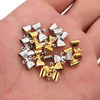 Stainless Steel Retro Double Hole Bow Jewelry Accessories Pendant For Diy Necklace And Bracelet Making With Electroplating