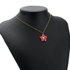 Stainless Steel Retro Flower Pendant Necklace With Electroplating
