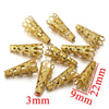 Stainless Steel Retro Funnelshaped Flower Bead Cover For Diy Necklace Bracelet Jewelry With Electroplating And 18K Gold Vacuum Plating