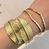 Stainless Steel Retro Geometric Open Bracelet Electroplated Jewelry