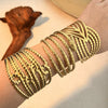 Stainless Steel Retro Geometric Opening Adjustable Bracelet With Electroplating Design