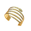 Stainless Steel Retro Geometric Opening Adjustable Bracelet With Electroplating Design
