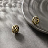Stainless Steel Retro Old Design Neutral Style Electroplating Necklace And Earrings Set