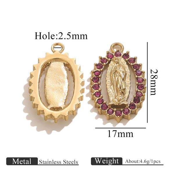 Stainless Steel Retro Pendant Necklace Jewelry Accessories 18K Goldplated