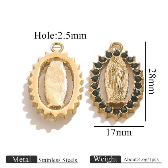 Stainless Steel Retro Pendant Necklace Jewelry Accessories 18K Goldplated