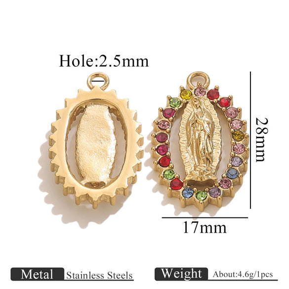 Stainless Steel Retro Pendant Necklace Jewelry Accessories 18K Goldplated